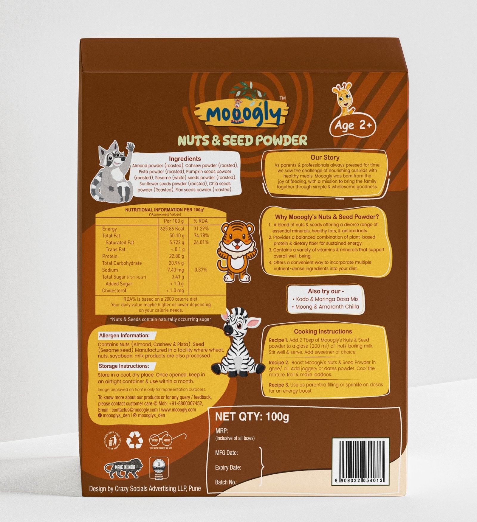 Protein Power Combo (Moong and Amaranth Chilla & Nuts and Seeds Powder Combo Pack. 200gms, 100gms)