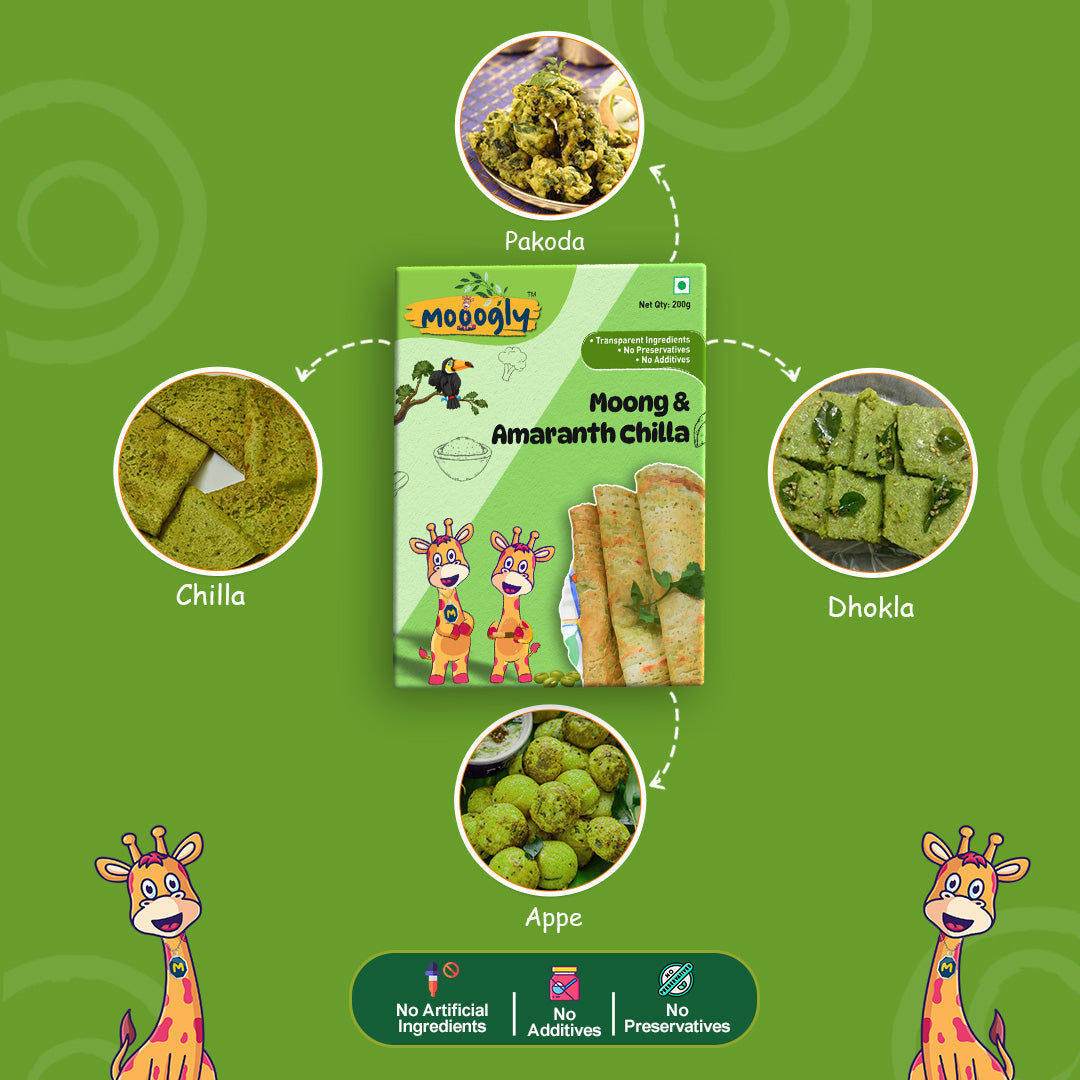 Clearance Sale - Moong and Amaranth Chilla, Protein & Antioxidant Rich- Batch Expiry: 31 Jul 2024